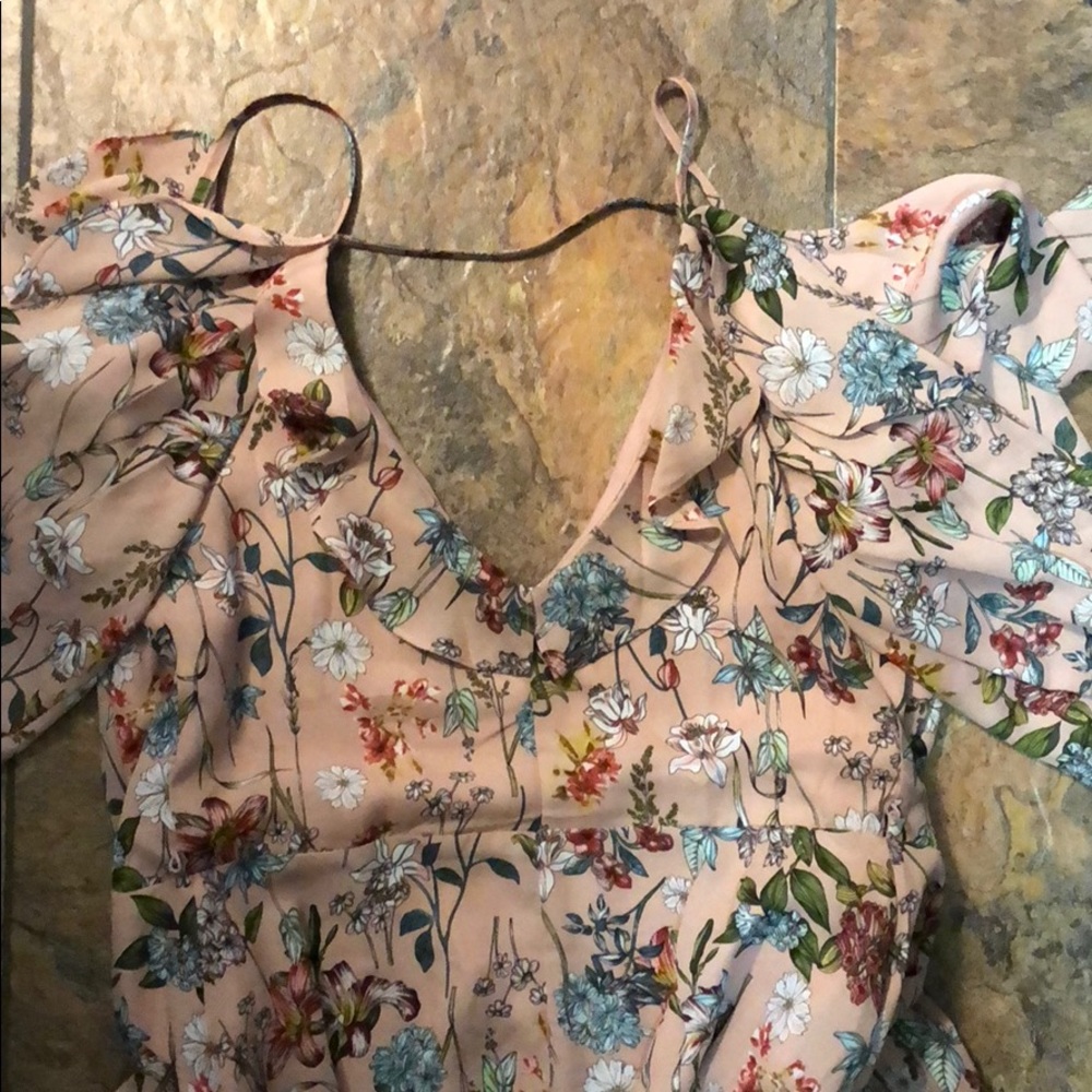 Floral pink wrap maxi dress - Picture 8 of 8